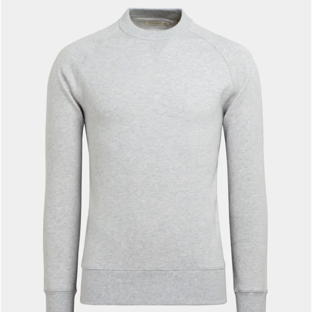 SUITSUPPLY Light Gray Long Sleeve Crewneck Pure Cashmere Sweater